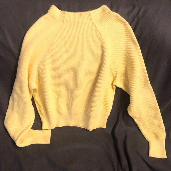 Free People Too Good Lemon Pop Sweater - Medium M - Picture 5 of 6
